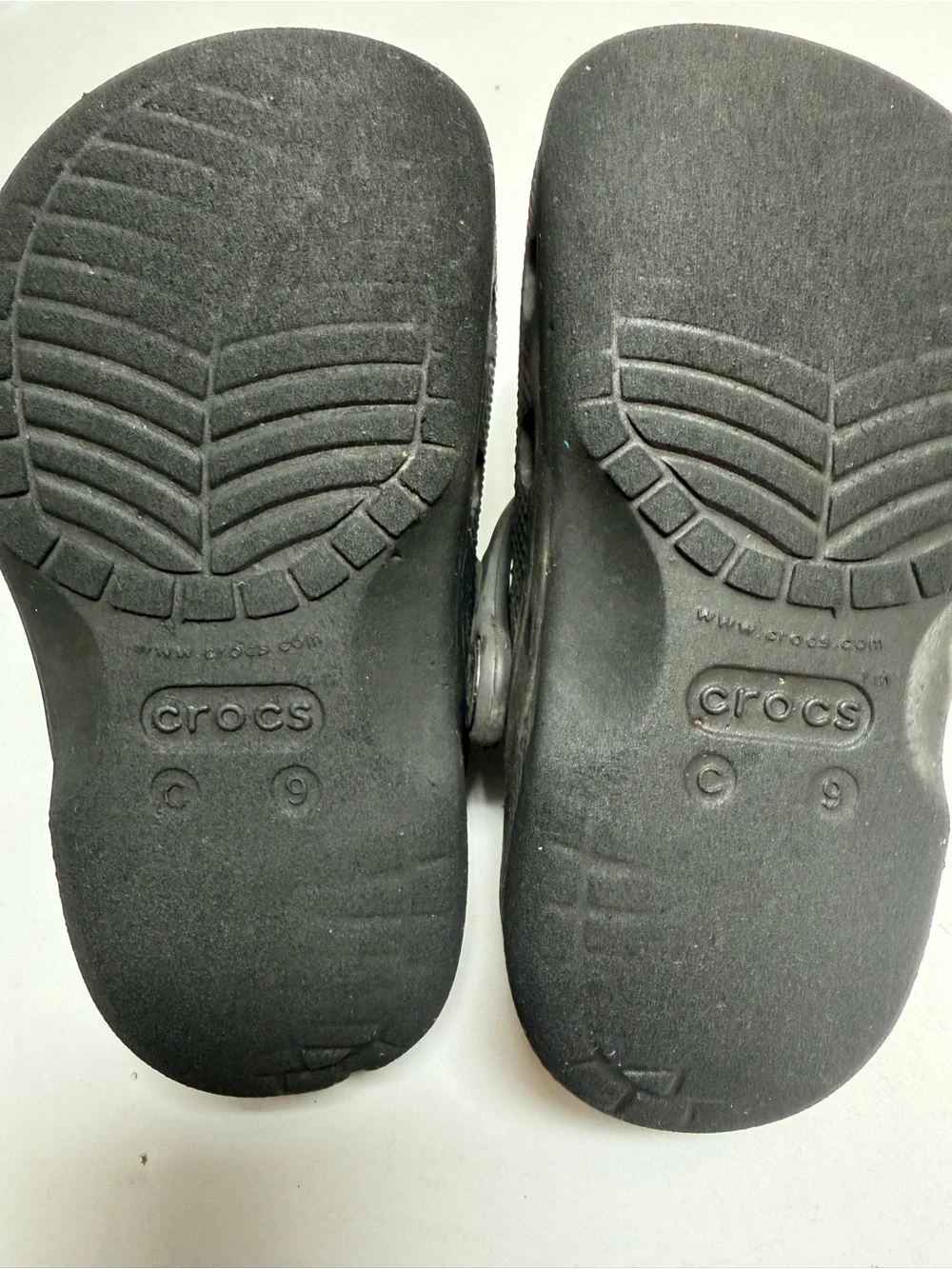 CROCS Kids Black Vented Clogs with Heel Strap